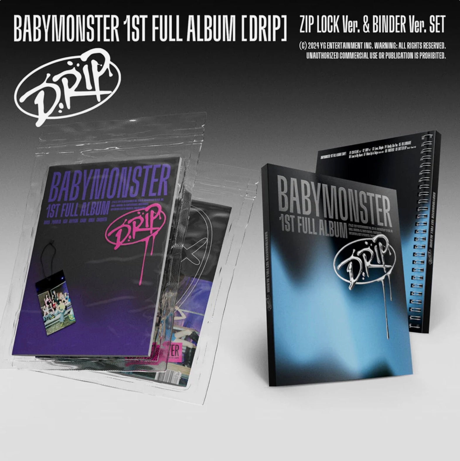BABYMONSTER - 1st Full Album [DRIP] BINDER / ZIP LOCK Ver